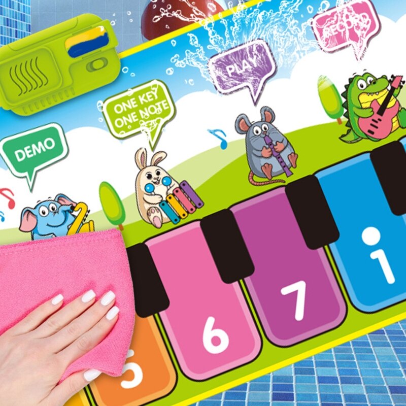 Music piano pad Electronic piano keyboard game pad Portable music blanket with built-in speakers and recording function, suitabl