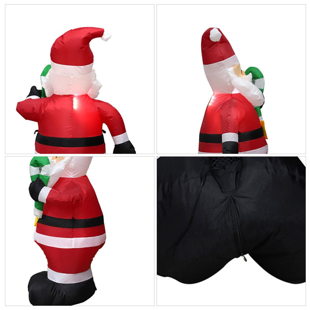1 Set Christmas Layout Decor Lightweight Durable Inflatable Santa for Yard Patio