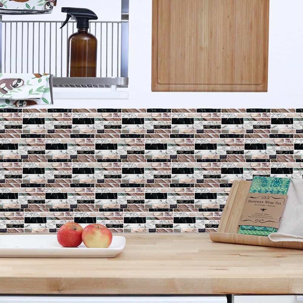 Keuken oliebestendige muurdecoratie stickers badkamer waterdichte simulatie kristal tegel stickers slijtvaste vloerstickers