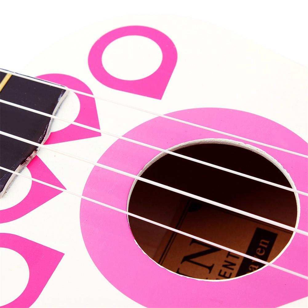 IRIN 21inch Ukulele Knot Pattern Basswood Ukelele 4 Strings Musical Instrument with Bag Strap String Capo Music