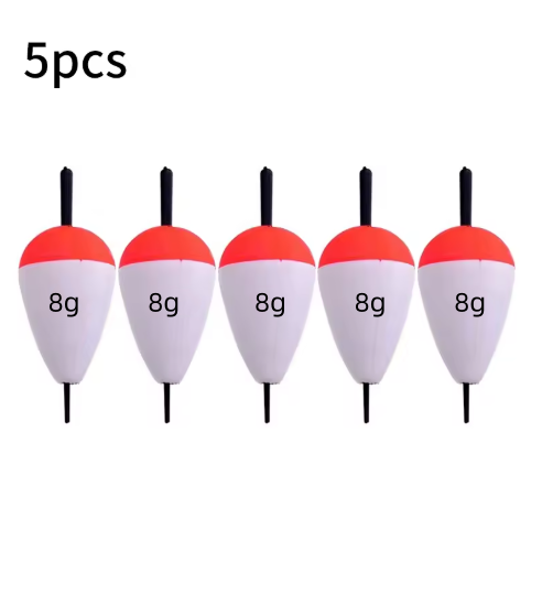 Boya de Flotador de pesca de espuma, barra de luz para aparejos de pesca, 0,8g-60g, 5 unids/lote: floating-8g-5pcs