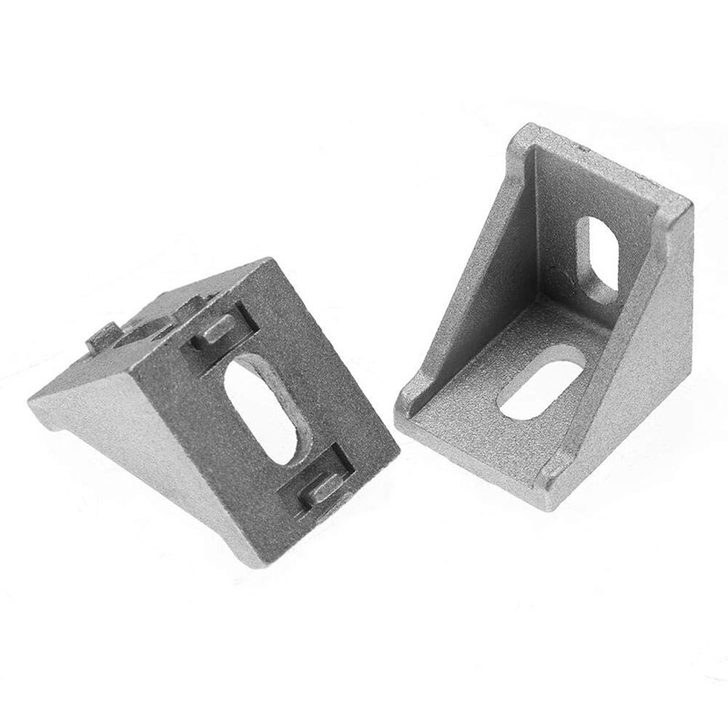 20Pcs 4040 Aluminum Corner Brackets Corner Fitting Angle 40 X 35 Connector Fastener For 4040 Industrial Aluminum Profile: Default Title