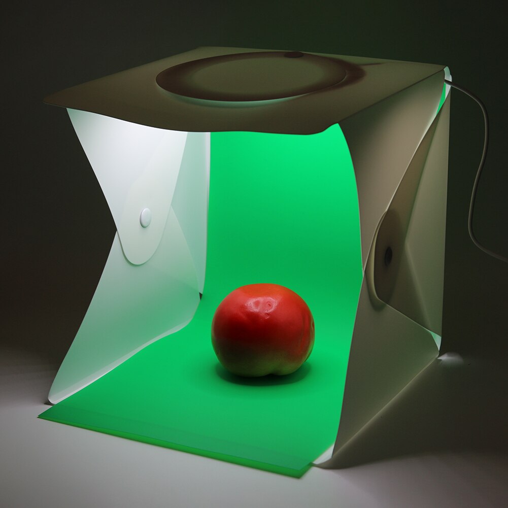 Mini lightbox produto atirar caixa de luz fácil usado estúdio foto softbox fotografia caixa de luz tenda com led anel luz 4 backdrops
