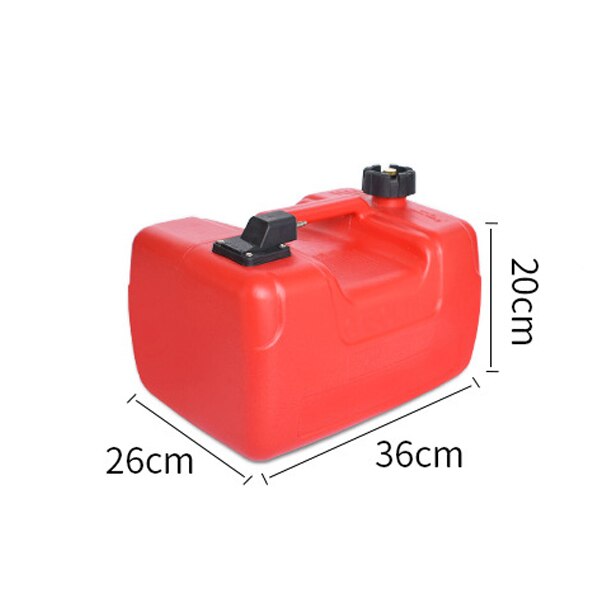 12L Boat Engine Marine Outboard Fuel Tank Oil Box Portable With Connector Red Plastic Anti-static Corrosion-resistant