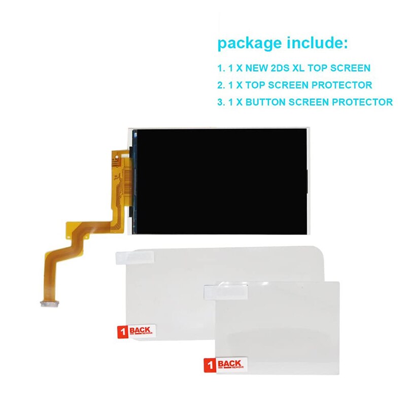 Reemplazo superior Sn para 2DS XL, reemplazo superior Sn pantalla LCD para nueva consola de juegos Nintendo 2DS XL/ LL System