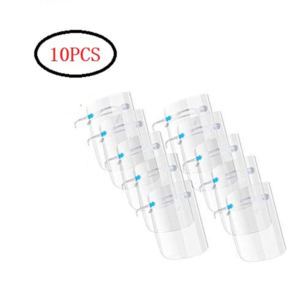 Materiaal Full Face Dubbelzijdig Beschermende Masker Mode Veiligheid Masker Verlengd Arc Anti-Fog Maskers: 10pcs