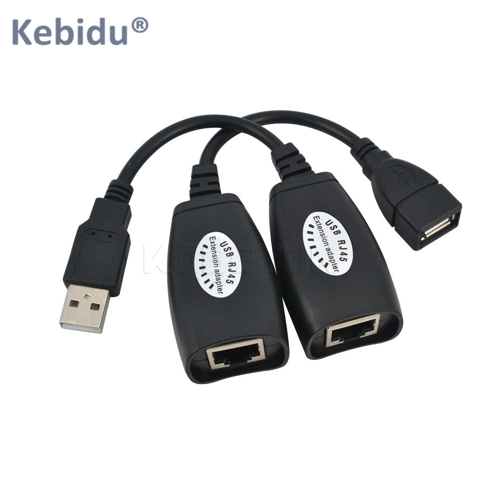 Kebidu 2 pcs USB 2.0 to Cat6 Cat5 Cat5e 6 Rj45 Cable RJ45 LAN Ethernet Network Extension Cable Adapter For PC RJ45 Patch Cord