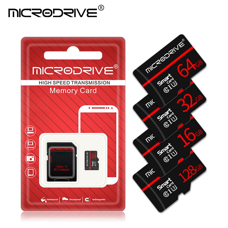 Zwart Geheugenkaart Tarjeta Micro Sd Card 4Gb 8Gb 16Gb 32Gb 64Gb 128Gb Cartao De memoria Fash Drive Sd Kaarten Met Adapter