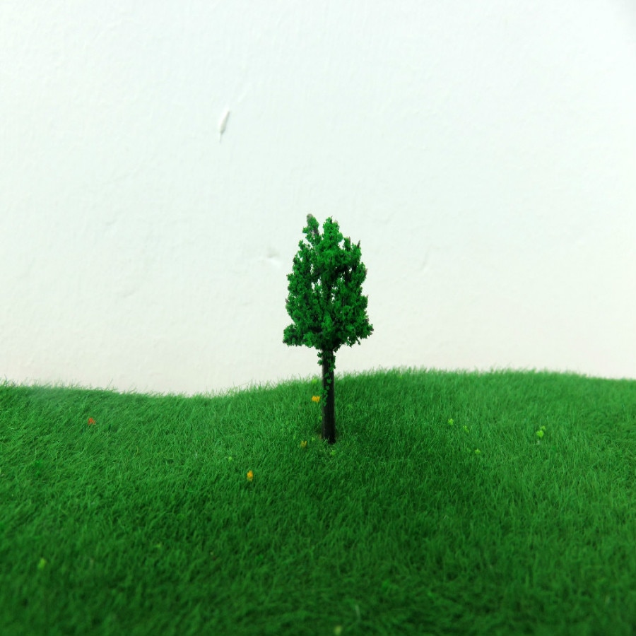 100pcs 3CM Miniature Green Plastic Scale Model Street Model Trees For Train Railway Architecture Scenery HO N OO Layout