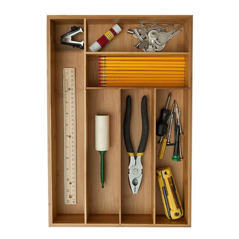 Bamboo Drawer Storage Box Tableware Storage Box Kitchen Drawer Organizer