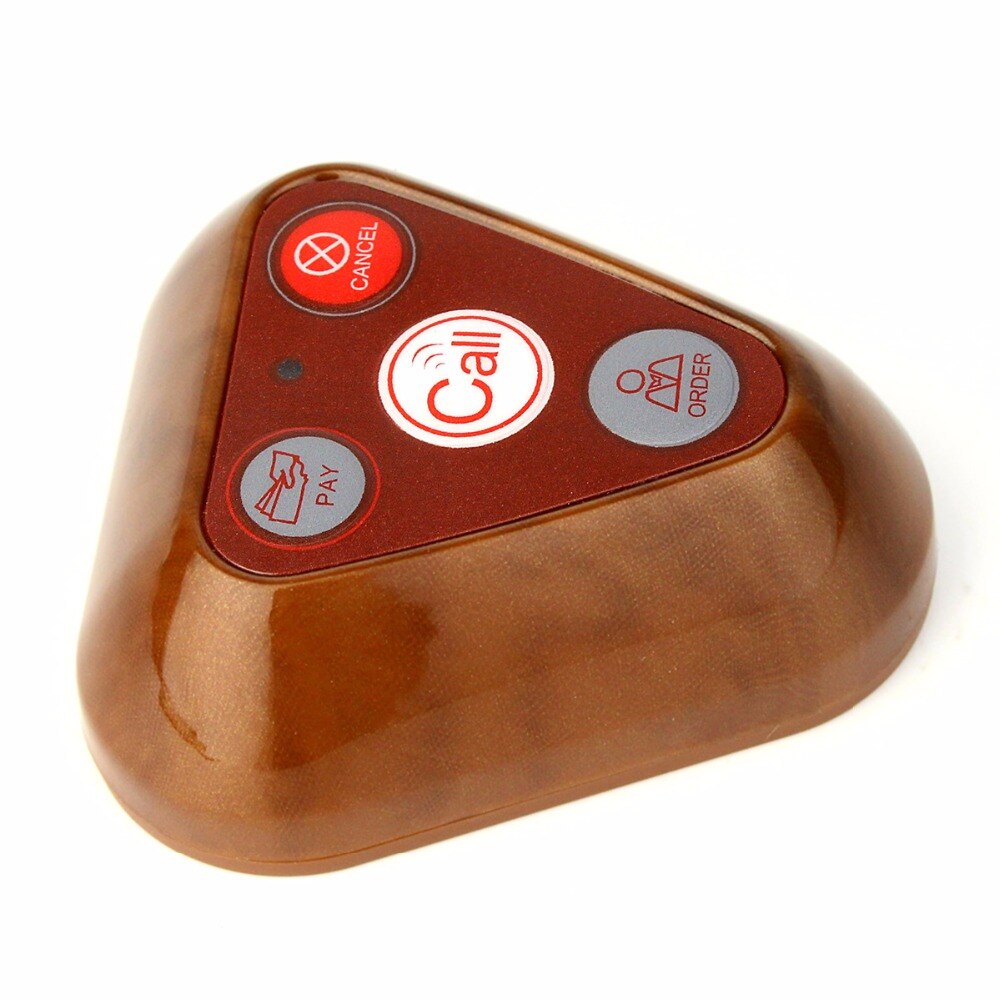 433Mhz Draadloos Bellen Zender Knop Bellen Bell Pager Voor Restaurant Markt Mall Paging Wachten Systeem