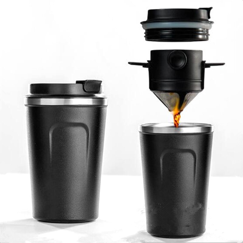 Tasse de voyage à café Portable réutilisable, avec filtre de 380ml/510ml, goutteur de café fait à la main, ensemble de tasses à thé, cafetière