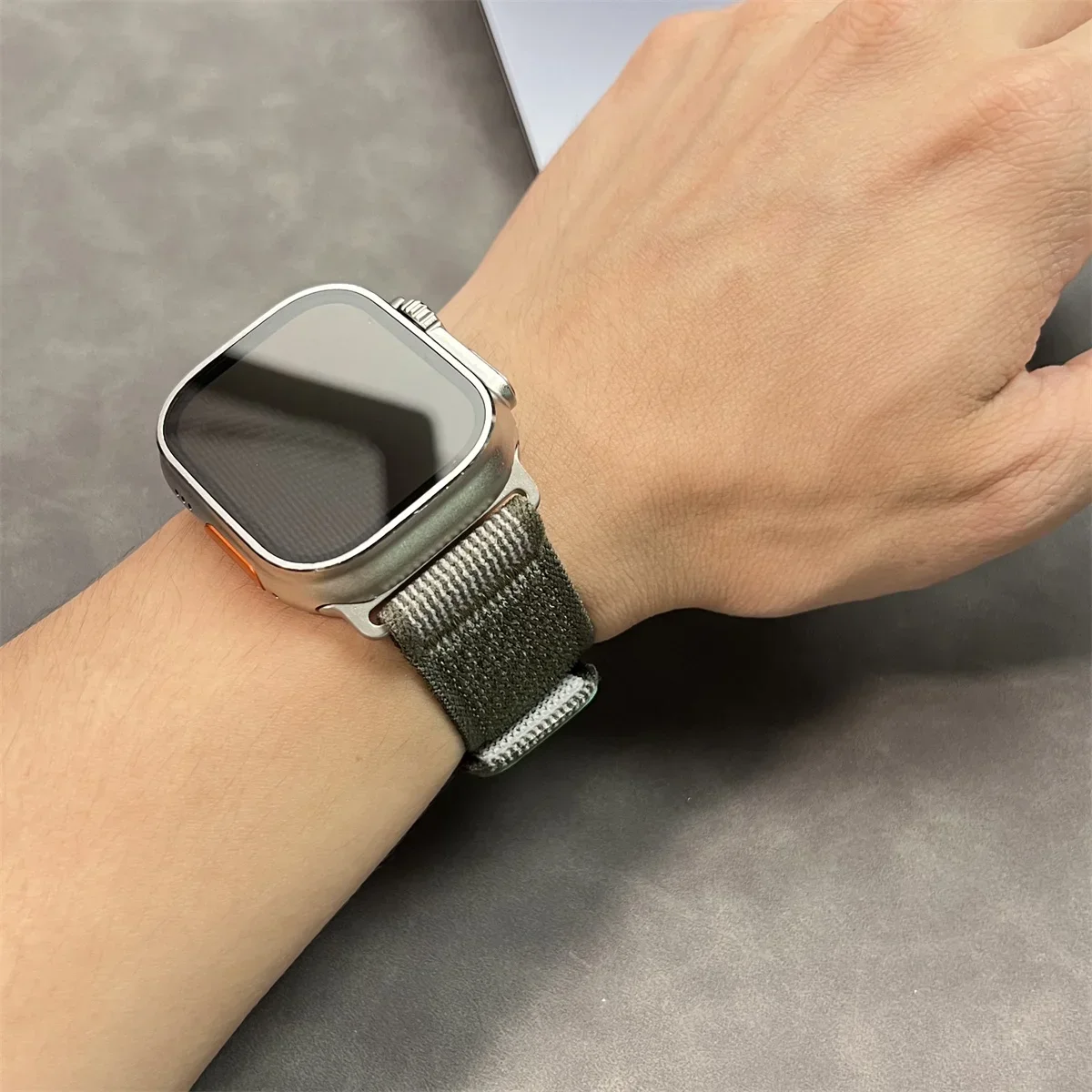 Nylon lederen band voor Apple Watch Band Ultra 49 mm 44 mm 45 mm 42 mm 41 mm 40 38 mm Sporthorlogeband Iwatch Serise 9 8 7 6 5 armband