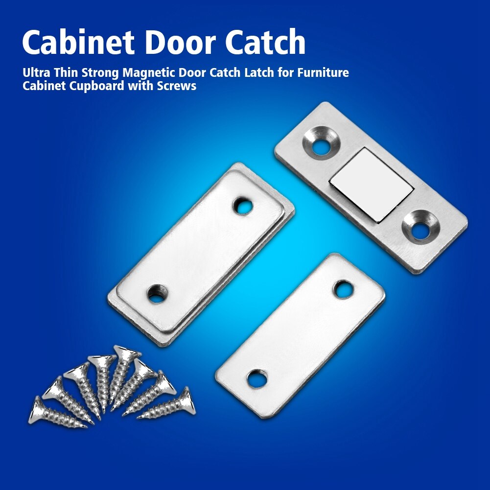 Door Catch Latch Ultra Thin Strong Magnetic Door Catch Latches For Furniture Cabinet Cupboard With Screw