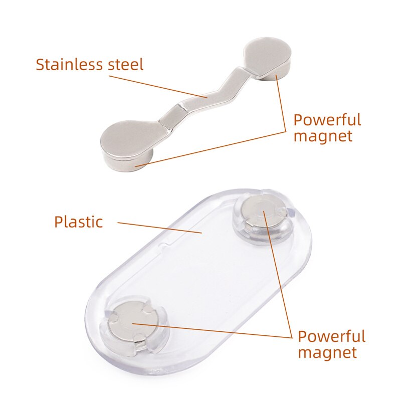 Soporte magnético multifunción para colgar gafas, Clips magnéticos extraíbles, portátiles, Cable para auriculares, hebillas de Clip magnético para ropa, 4/2 Uds.