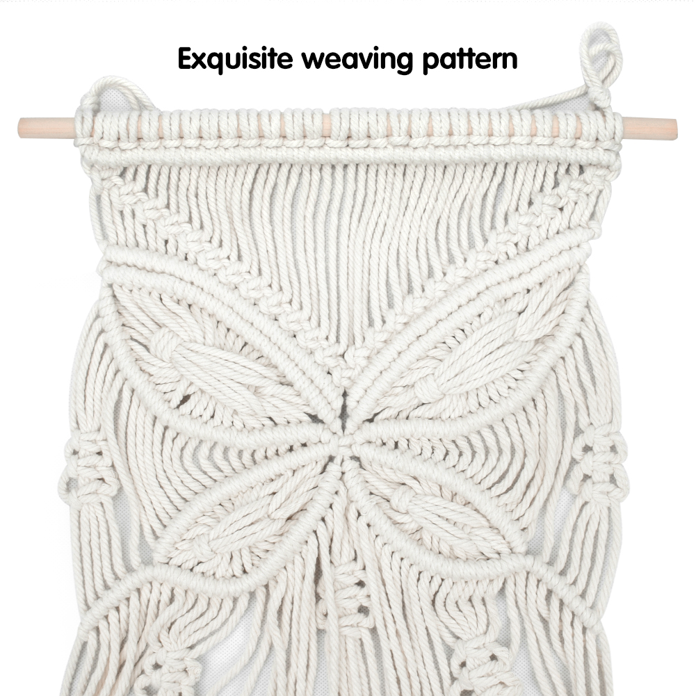 Hamac pour chat, panier suspendu tissé à la main avec tapis en macramé, lit-balançoire, maison pour animaux de compagnie, bohème, maison pour animaux de compagnie