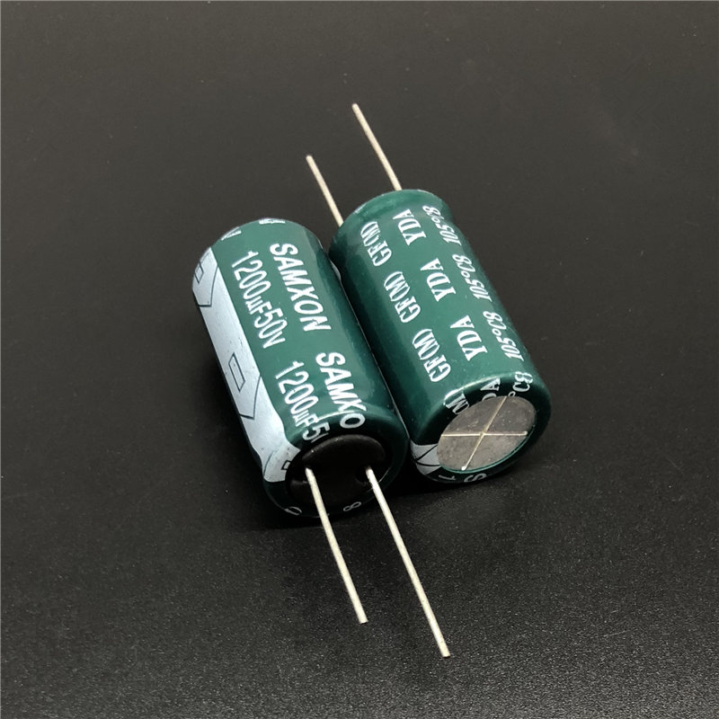 2Pcs/10Pcs 1200uF 50V SAMXON GF Series 16x30mm Low Impedance Long Life 50V1200uF Aluminum Electrolytic capacitor