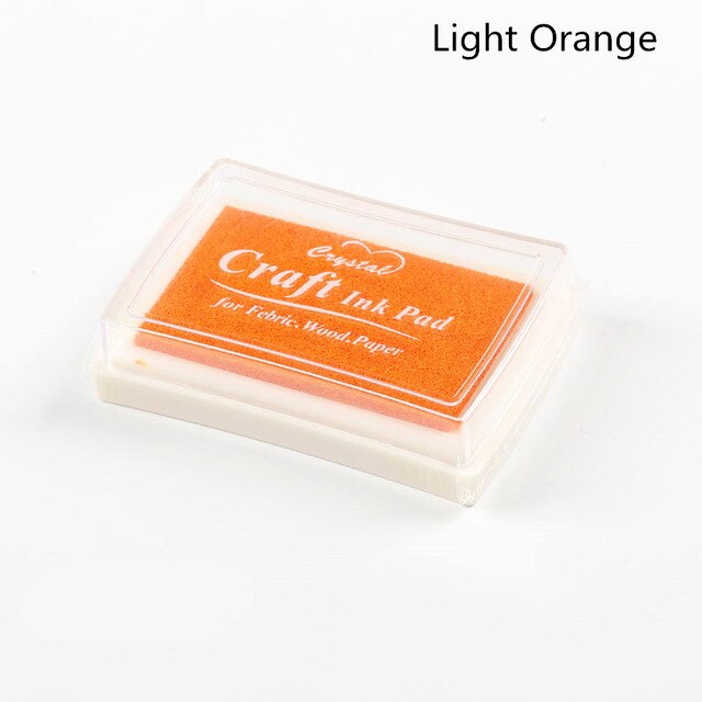 Sneglehus børn håndlavet blækpude gummistempler børn fingermalet farve blækpude børnehave graffiti diy blækpude dagbogssæl: Lys orange