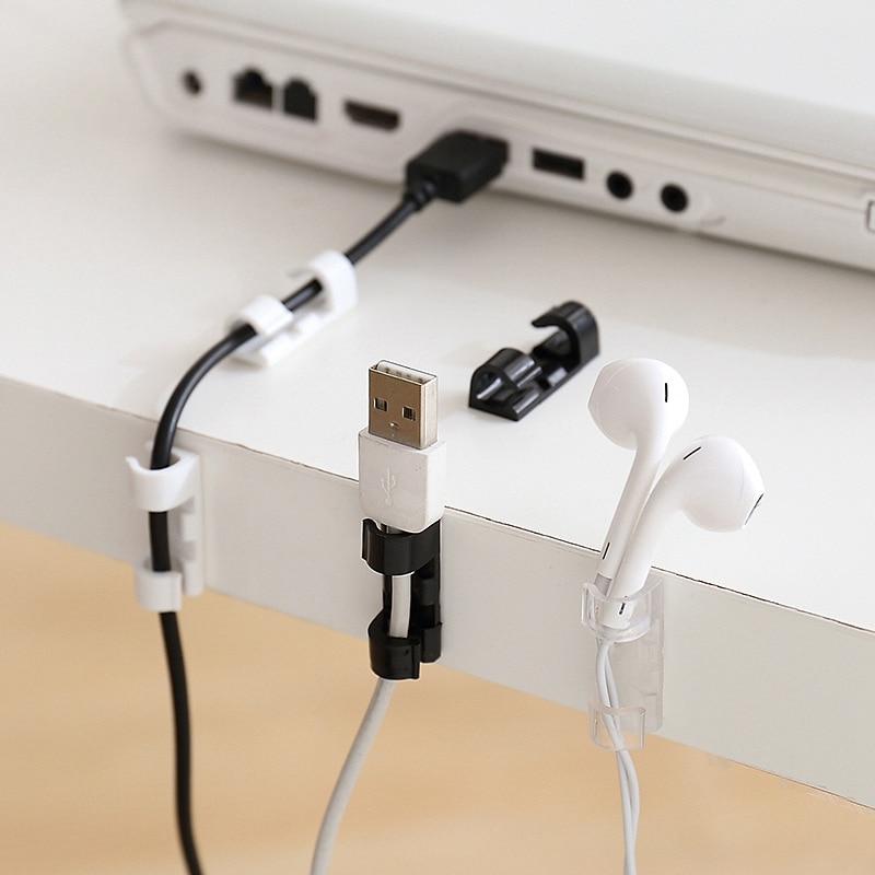 Kabel Halfter Kabel Veranstalter Kopfhörer Kabel Wickler Veranstalter flexibel USB Wickler Spule Verwaltung Clips Stand Kabel Headset