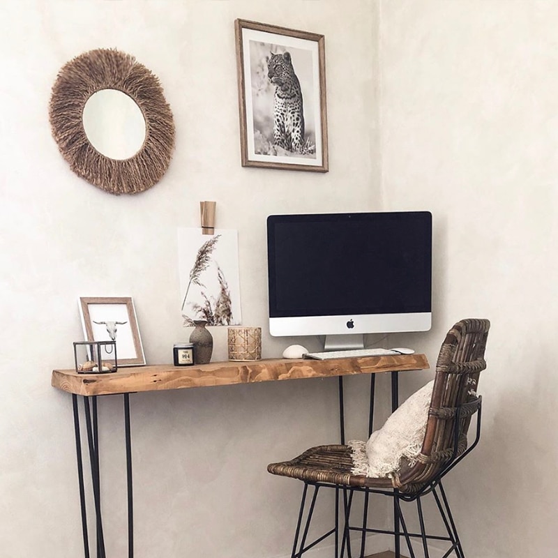 Corda di canapa intrecciata specchio nordico retrò arte specchio circolare fatto a mano in famiglia soggiorno decorazione caffetteria boho arredamento