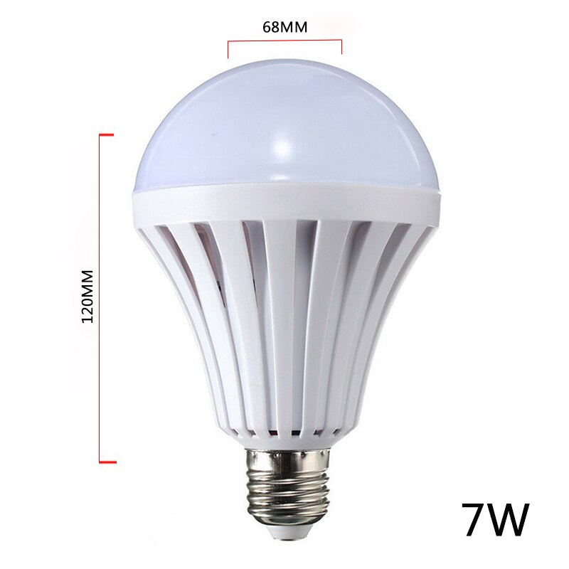 Smart LED emergency light 5W 7W 9W 12W emergency lamp intelligent charging emergency light bulb Rechargeable battery led lamp: 7W