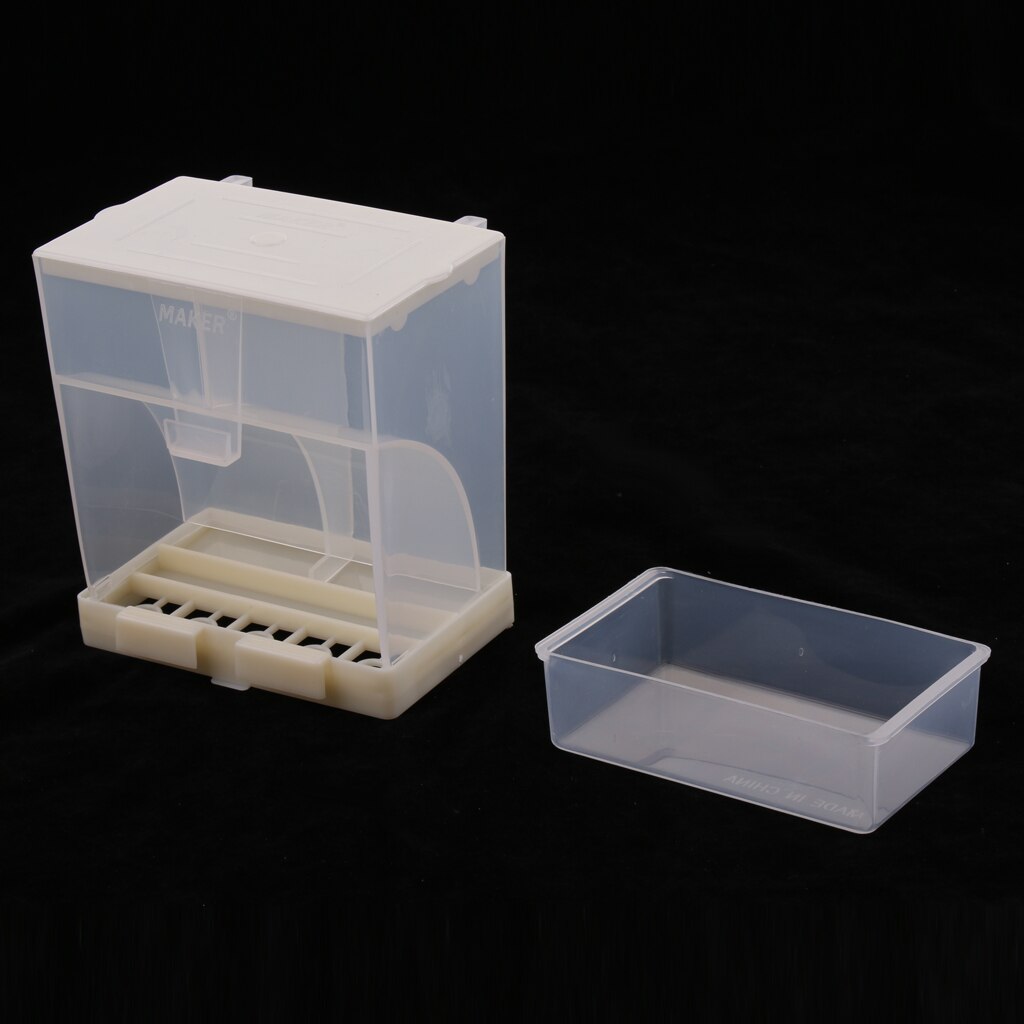 Bird Feeder Parrot Integrated Automatic Box for Small to Large Birds, White