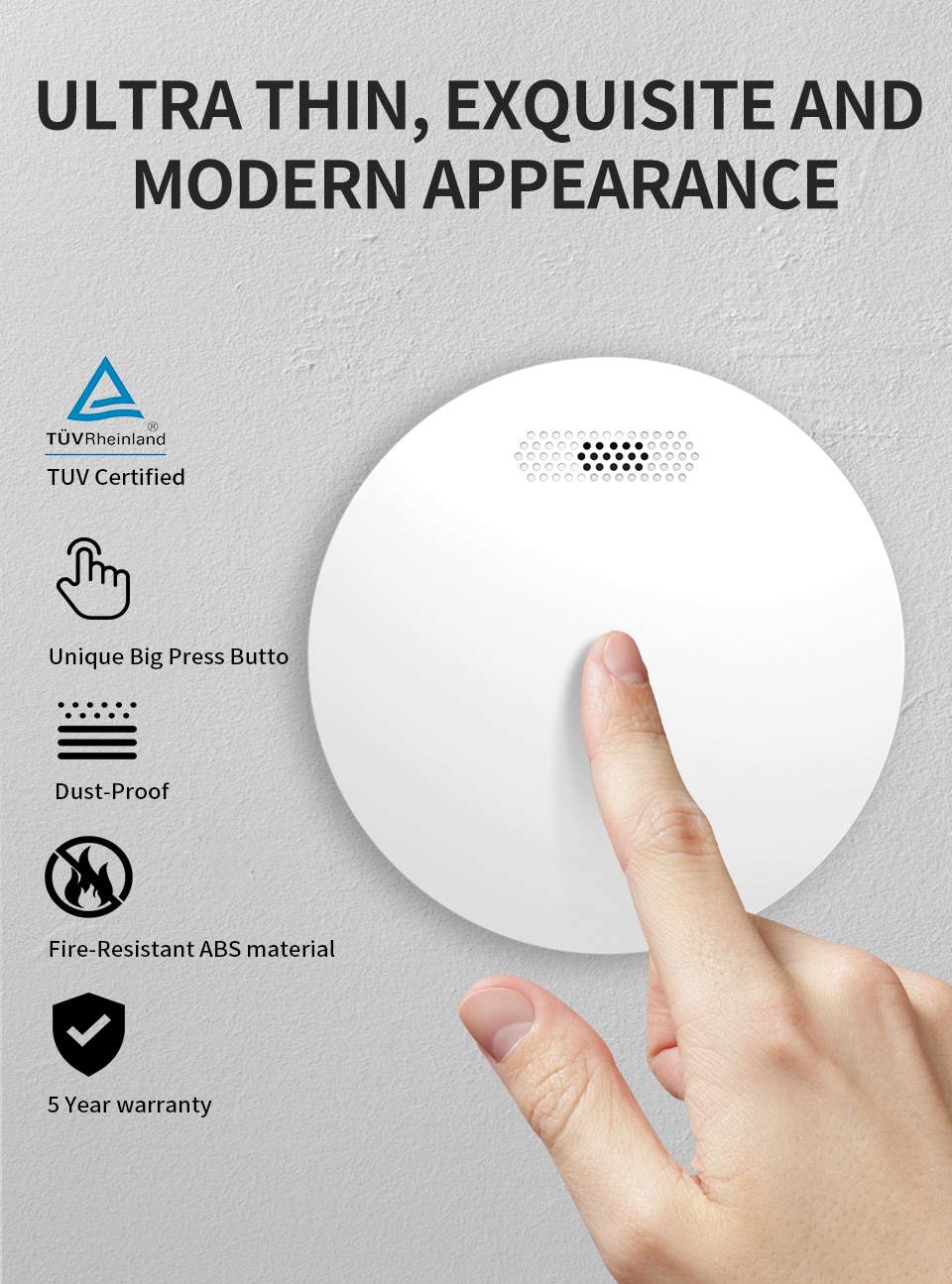 Wifi Rookmelders Fire Bescherming Draagbare Rook Waarschuwing/Geluid En Licht Alarm Detector Home Veilig Veiligheid