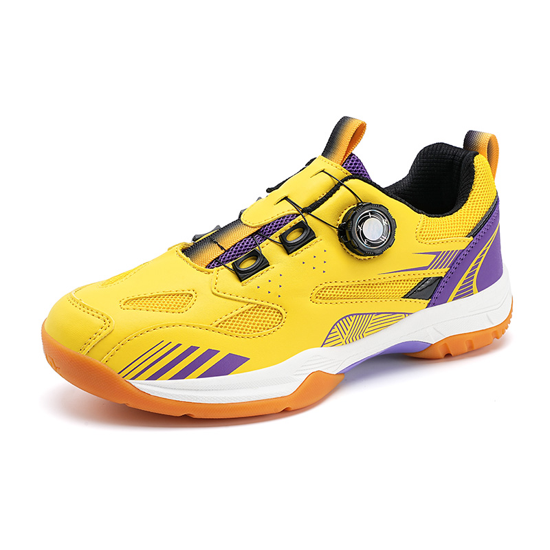 Heren badmintonschoenen, paar tennissneakers, ademende trainingsschoenen voor binnen en buiten, badmintonschoenen met draaibare gesp: Legergroen / 42