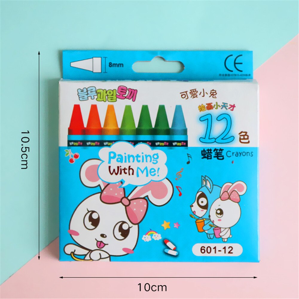 Crayones de cera no tóxicos para niños, pluma de Graffiti para pintar, dibujar, plumas en colores Pastel, subrayadores, suministros de arte para niños, 8/12/24 colores: 12 colors blue