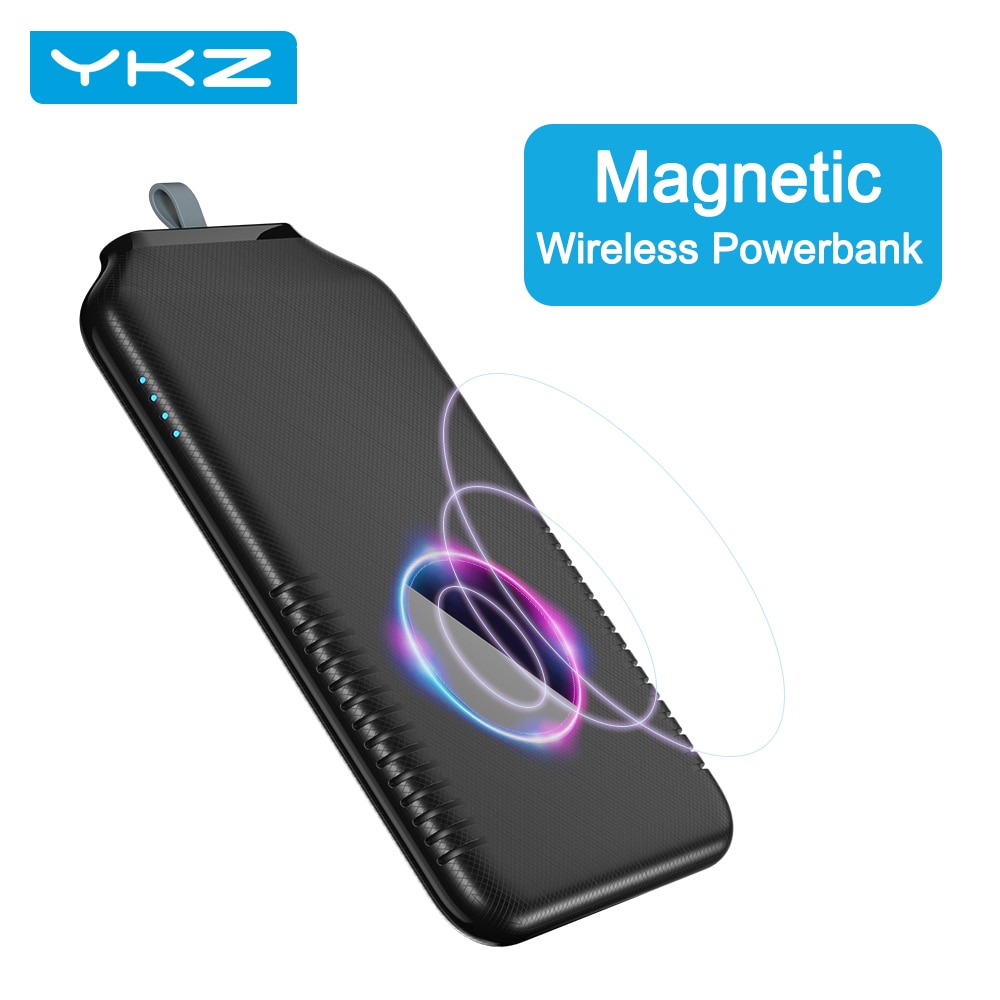 Ykz Mini Powerbank Draagbare 4000Mah Magnetische Draadloze Oplader Power Bank Ring Stand Universele Externe Batterij Voor Iphone 12 Pro