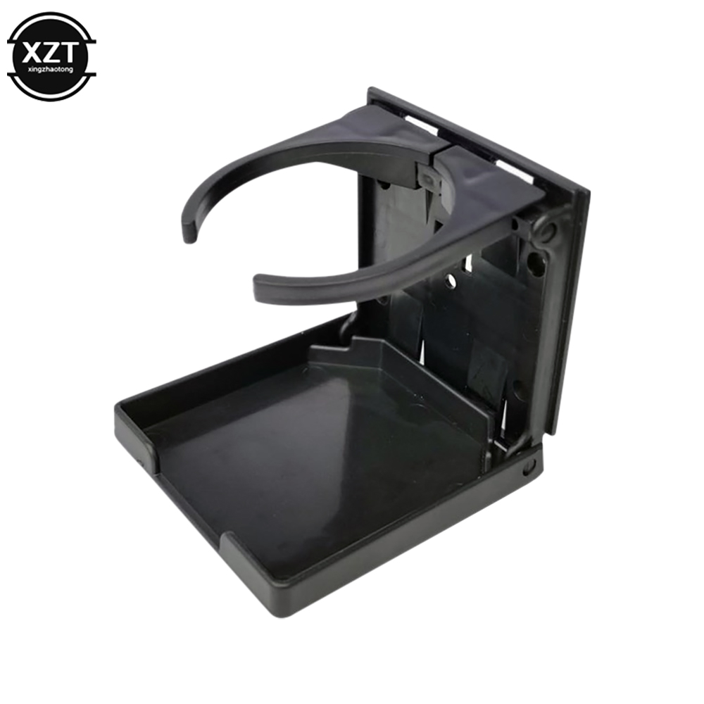 Universele Auto Truck Drink Bottle Bekerhouder Stand Vouwen Abs Plastic Voor Auto Vrachtwagen Auto Levert Auto Styling: Black