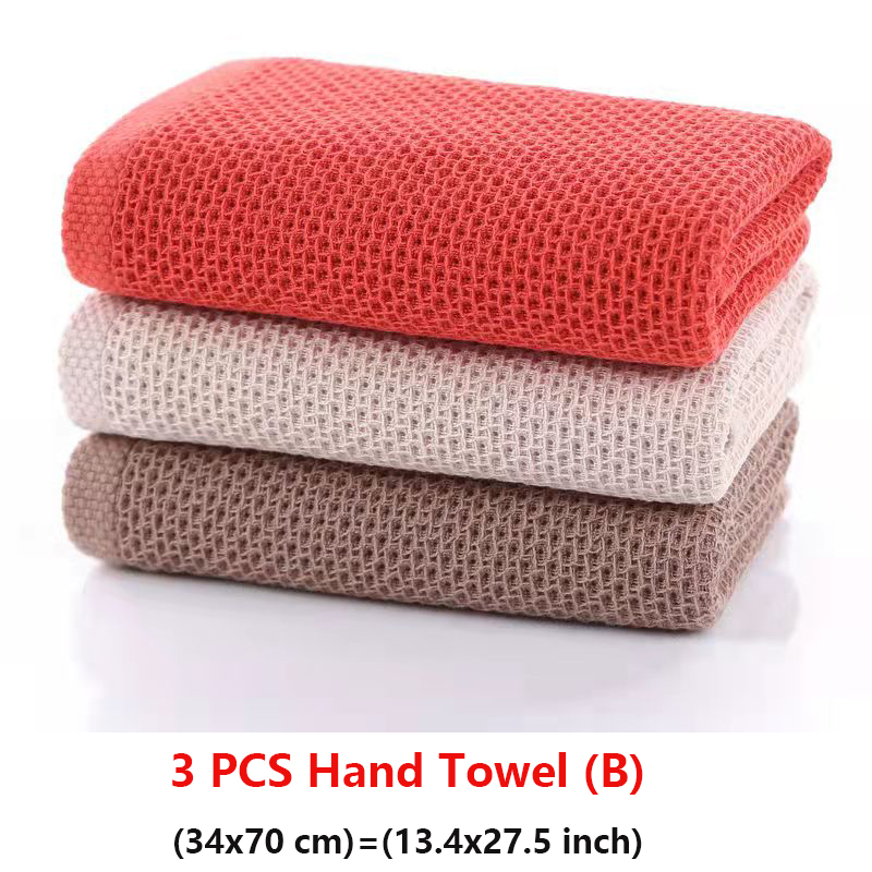 3/4 szt. Bawełniane ręczniki robić twarzy kreatywny wafel o strukturze plastra miodu jednokolorowy ręcznik Super chłonny miękki myjka domowa: B