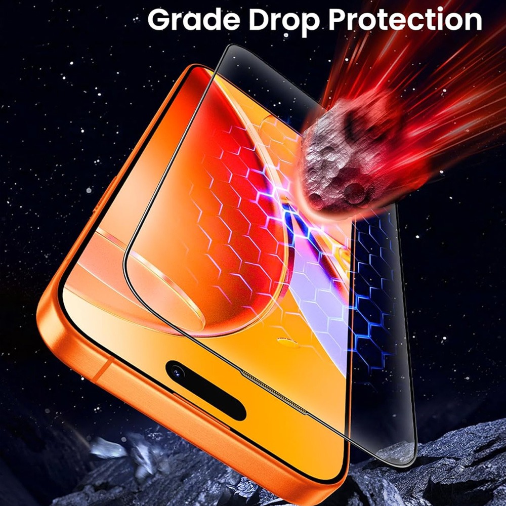 3Pcs Full Coverage Tempered Glass for iPhone 17 16 15 14 Pro Max Air 16e 17e Screen Protector for iPhone 15 14 Plus 13 12 11 Pro