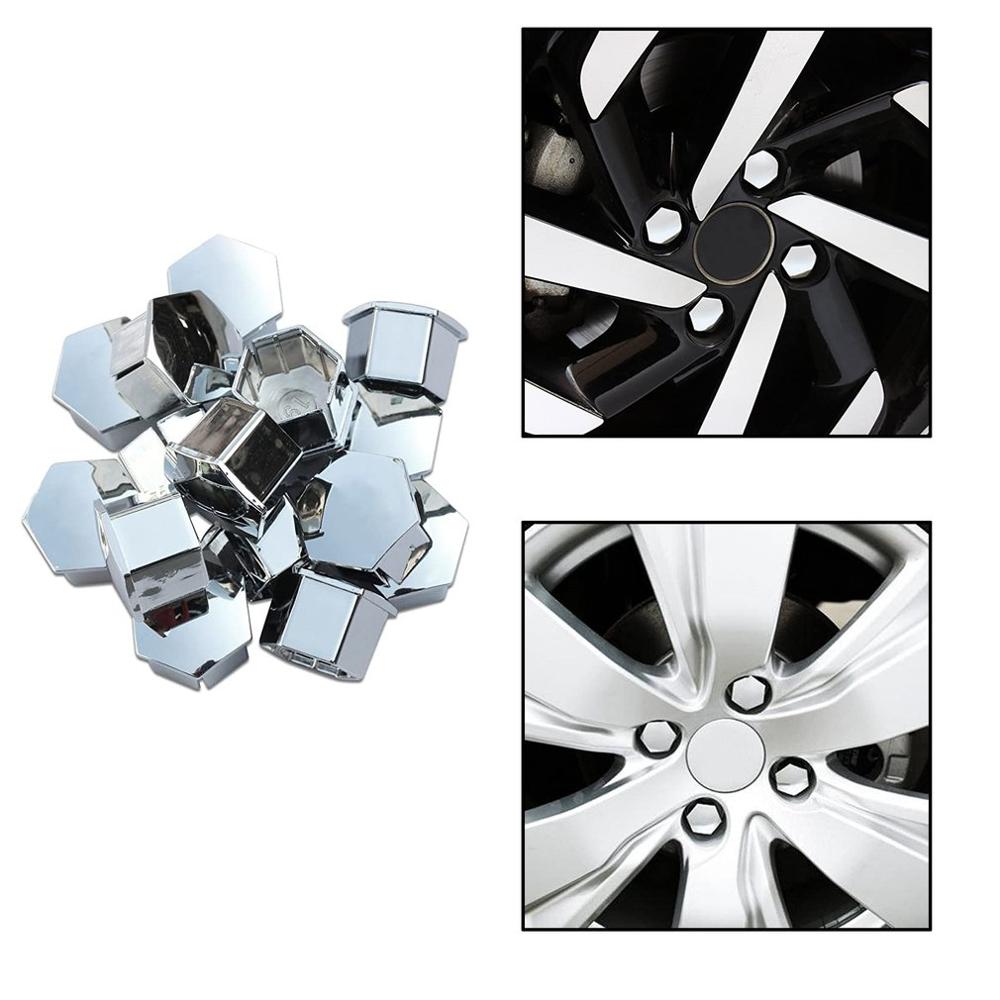16pcs 17mm Anti-Rust Tire Screw Cap Metric Hex Bolt Cap For Peugeot 307 308 408 206 207 Wheel Nut Rim Cover Decor Car Styling