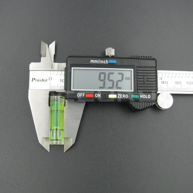 Diameter 9.5mm længde 31mm akrylrør boble niveau vaterpas måleinstrument 1