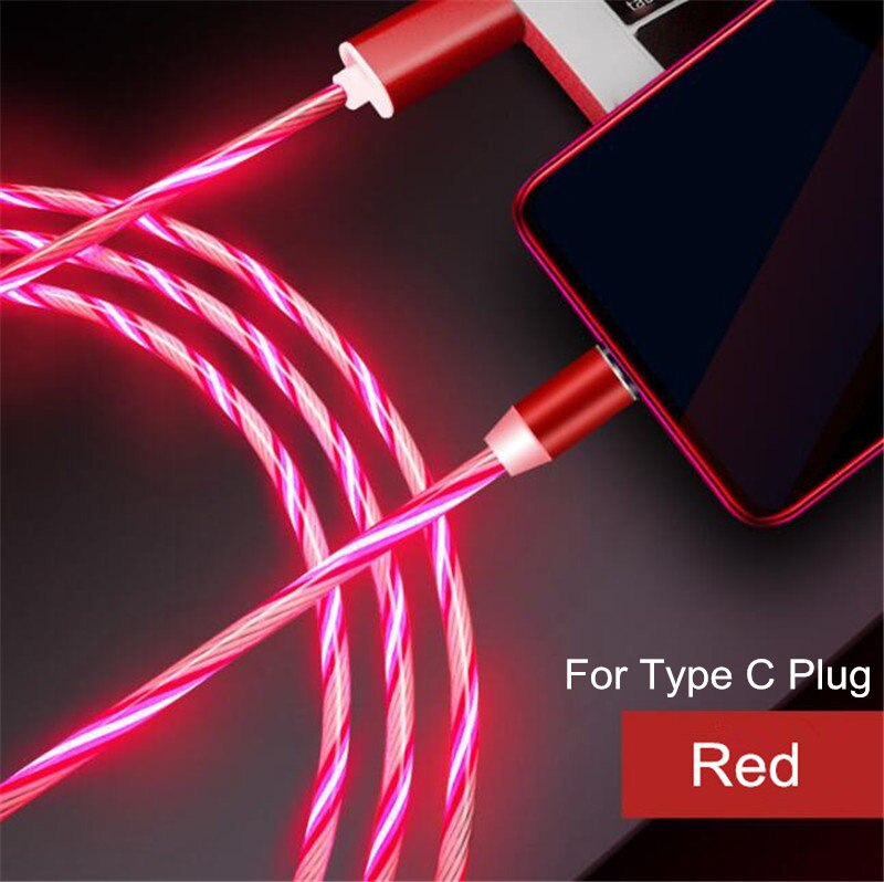 Colorful LED Light Magnetic Phone Cable Fast Charging