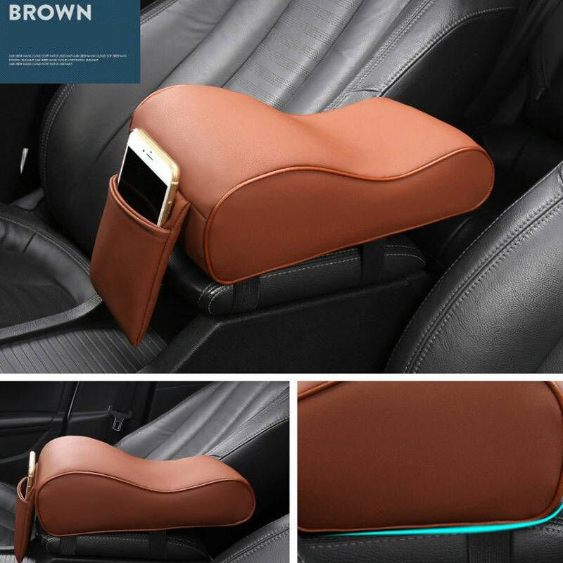 Universal Car Armrest PU Leather Pad Auto Armrests Car Center Console Arm Rest Seat Box Pad Vehicle Protective Car Styling