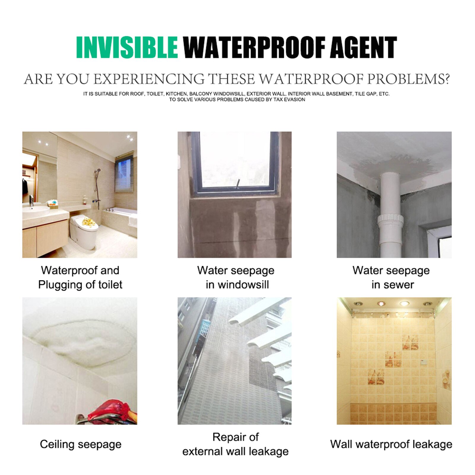 30/100ML agente impermeabile agente anti-perdite Nano permeabile spray colla tetto acqua infiltrazione agente di riparazione