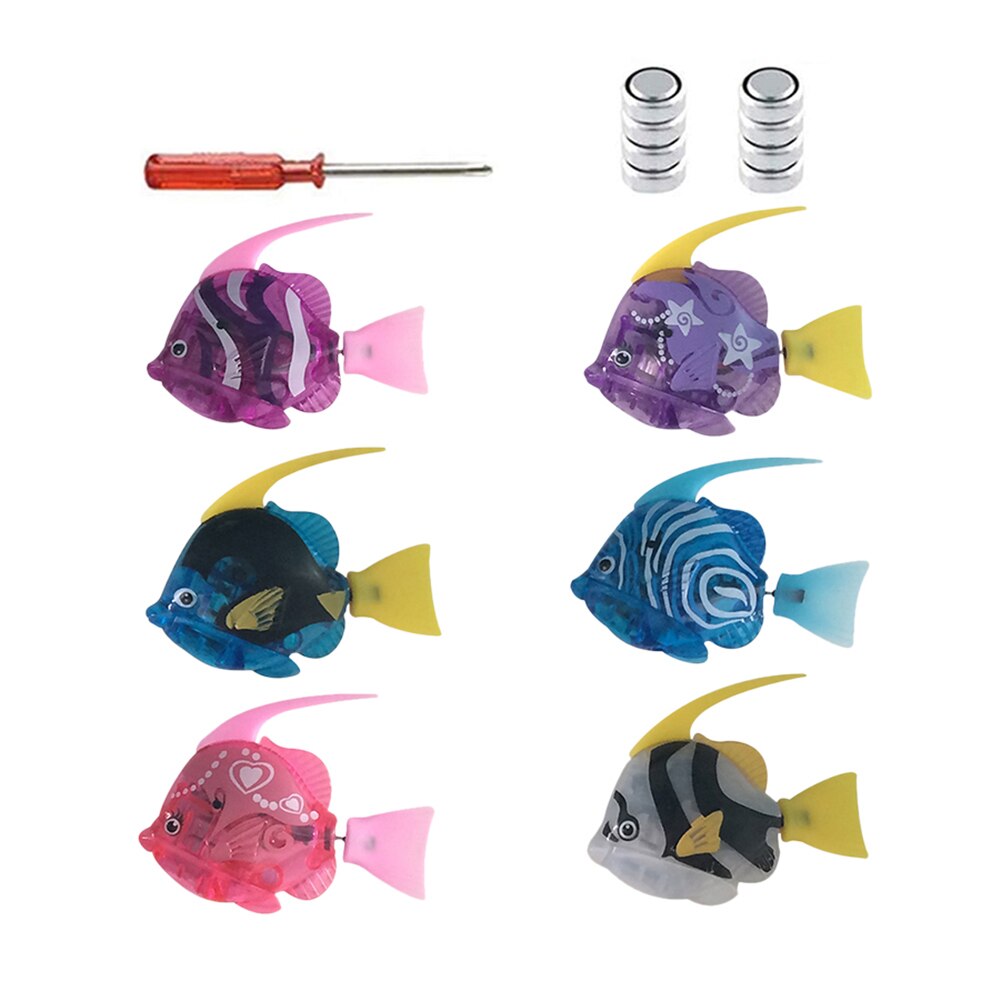 electrónicos pez nadando de inducción eléctrica de agua de peces juguetes pez de imitación payaso Robot de pez peces de juguete de baño para niños