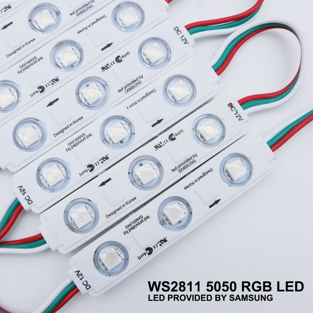 12V WS2811 LED Modules Dream Color RGB LED Strip 5050 IP65 Waterproof for Advertising Letter Led Sign Backlight
