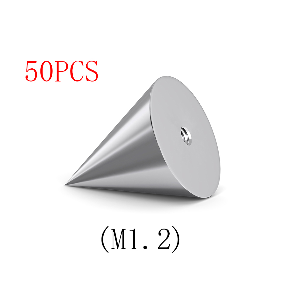 50 Uds G23 Piercing de titanio M0.9 M1.2 M1.6 accesorios de perno de oreja de rosca accesorios de anillo de nariz Piercing de ceja para el cuerpo: Blanco / Latón Plateado
