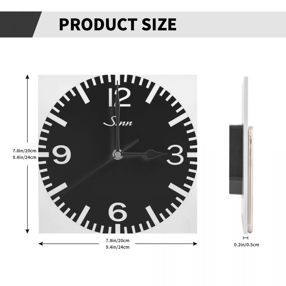 Sinn 556 Minimal Watches Wall Decor Room Wall Clock Timepiece Metal Wall Decor Wall Clock 3Dclock