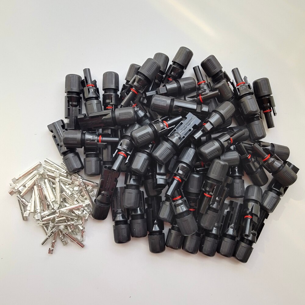 100 Pairs/lot Solar Panel Connector Male & Female for Solar System Connection