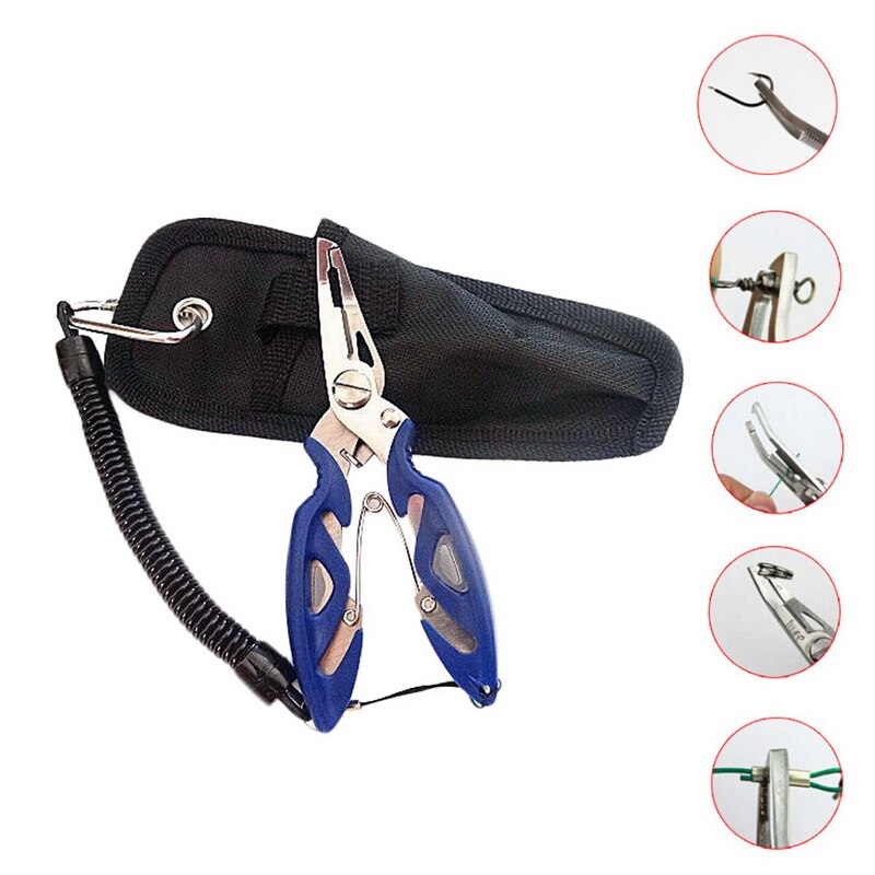 MNFT Fishing Plier Scissor Braid Line Lure Cutter Hook Remover etc. Tackle Tool Cutting Fish Use Tongs Multifunction Scissors: 2-1