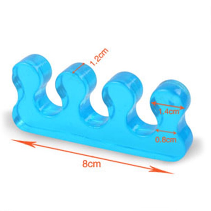 1 Paar Silicone Soft Form Toe Separator / Finger Spacer Voor Manicure Pedicure Nail Tool Flexibele Soft Silica