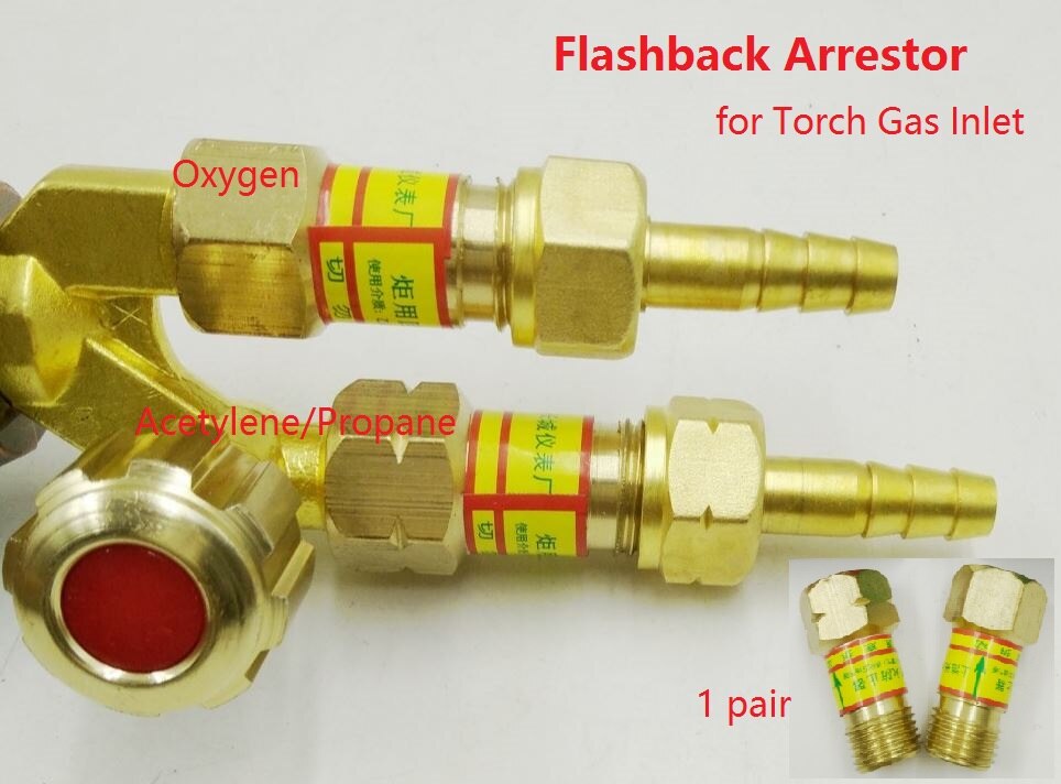 Flashback Arrestor Zuurstof Aceylene Propaan Gas M16x1.5mm Torch Mount Vlam Buster Veilig Vavle