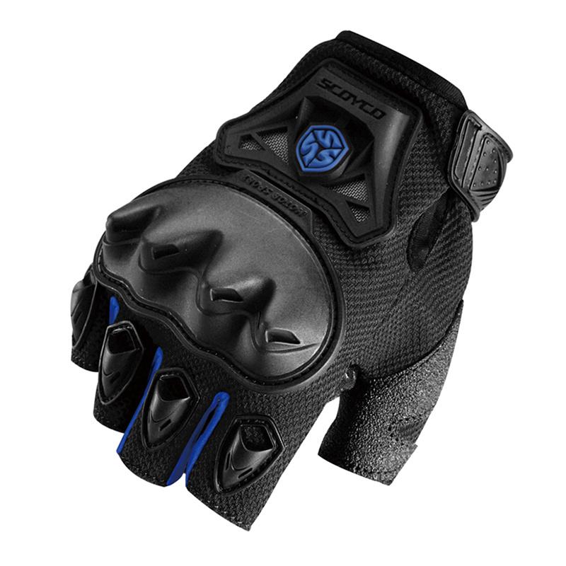 SCOYCO Motorcycle Gloves Breathable Guantes Moto Gloves Motorbike Gloves Touch Function Motocross Off-Road Summer Racing Gloves: MC29D Blue / XL