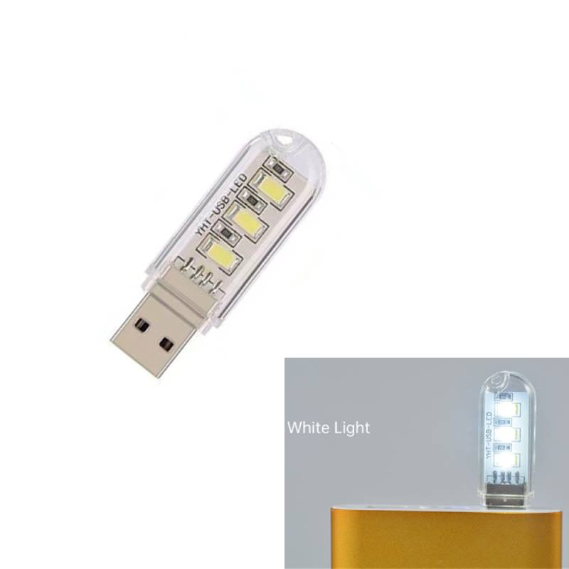 Usb Plug Lamp Computer Mobiele Power Opladen Usb Kleine Boek Lampen Led Oogbescherming Leeslamp Kleine Ronde Licht Nacht licht: 3led white light