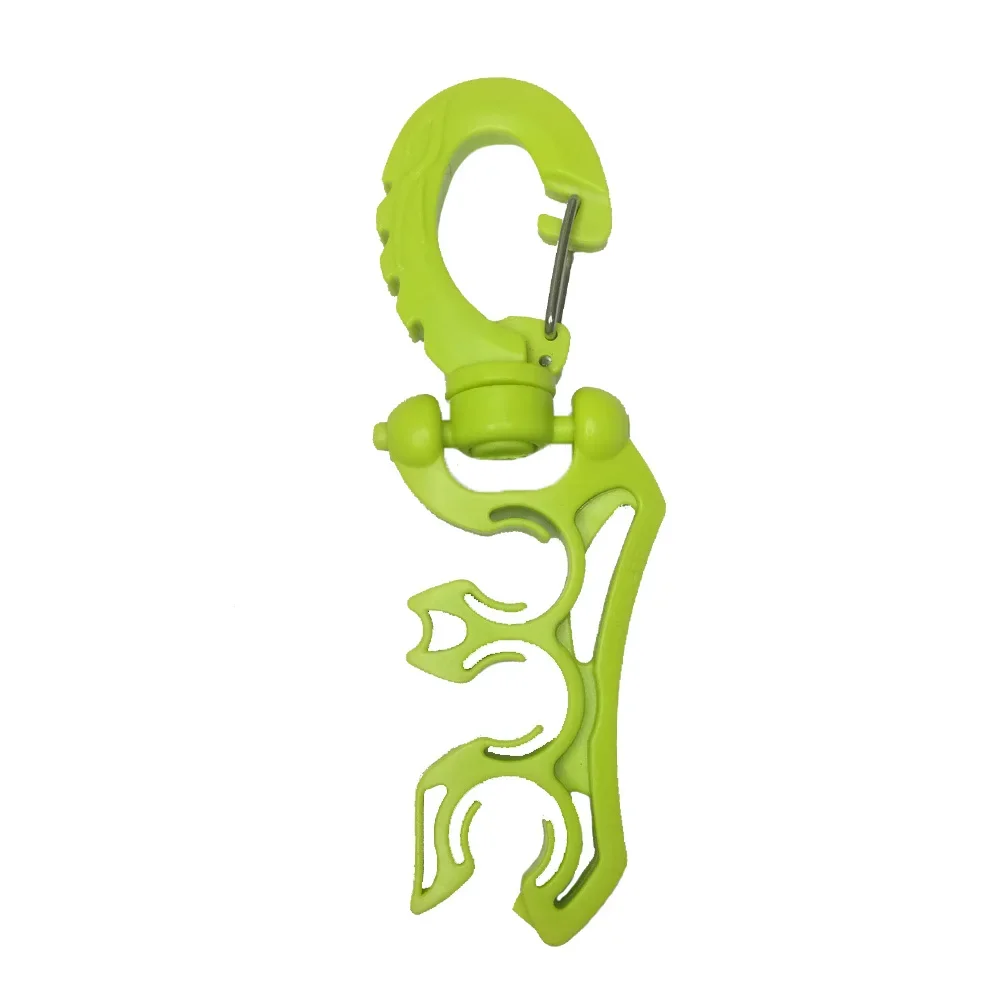 Tauchen Tauchen verdreifachen Regler BCD Schlauchhalter Krake Halter BCD Clip: Grün