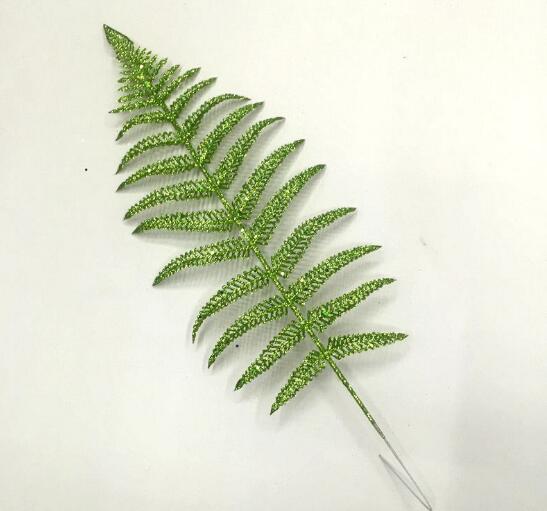 10Pcs Perzische Leaf Gold Glitter Kerst Blad Kunstmatige Bladeren Kerstversiering, 47*15 Cm